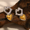 Wholesale Women's Fashion Geometric Stainless Steel 18K Gold Plated Earrings