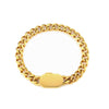 Wholesale Women's Fashion Geometric Stainless Steel 18K Gold Plated Micro Inlaid Zircon Cuban Chain Bracelet