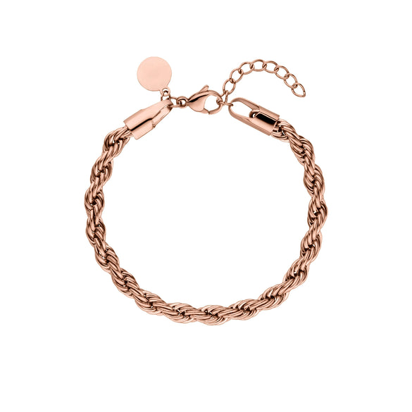 Wholesale Women's Fashion Geometric Stainless Steel 18K Gold Plated Twist Bracelet