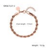 Wholesale Women's Fashion Geometric Stainless Steel 18K Gold Plated Twist Bracelet