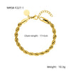 Wholesale Women's Fashion Geometric Stainless Steel 18K Gold Plated Twist Bracelet