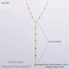 Wholesale Women's Fashion Geometric Stainless Steel 18K Goldplated Necklace
