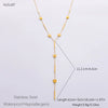 Wholesale Women's Fashion Geometric Stainless Steel 18K Goldplated Necklace