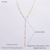Wholesale Women's Fashion Geometric Stainless Steel 18K Goldplated Necklace