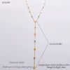Wholesale Women's Fashion Geometric Stainless Steel 18K Goldplated Necklace