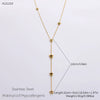 Wholesale Women's Fashion Geometric Stainless Steel 18K Goldplated Necklace