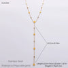 Wholesale Women's Fashion Geometric Stainless Steel 18K Goldplated Necklace