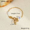 Wholesale Women's Fashion Geometric Stainless Steel Marine Conch Shell Bracelet With Electroplating