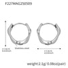 Wholesale Women's Fashion Geometric 316L Stainless Steel Pvd Electroplated 18K Gold Earrings