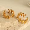 Wholesale Women's Fashion Geometric 316L Stainless Steel Living Ring With Electroplating