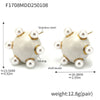 Wholesale Women's Fashion Geometric U Shape Titanium Steel Electroplated Pearl Earrings