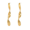 Wholesale Women's Fashion Geometric Wave Stainless Steel Earrings With Pvd Furnace Vacuum Real Gold Plating