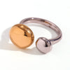 Wholesale Women's Fashion Gold Earrings Bracelet And Ring Set Stainless Steel 18K Gold Plated Geometric Pattern