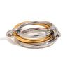Wholesale Women's Fashion Gold Earrings Bracelet And Ring Set Stainless Steel 18K Gold Plated Geometric Pattern