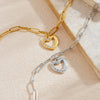 Wholesale Women's Fashion Gold Plated Stainless Steel Heart Shape Bracelet