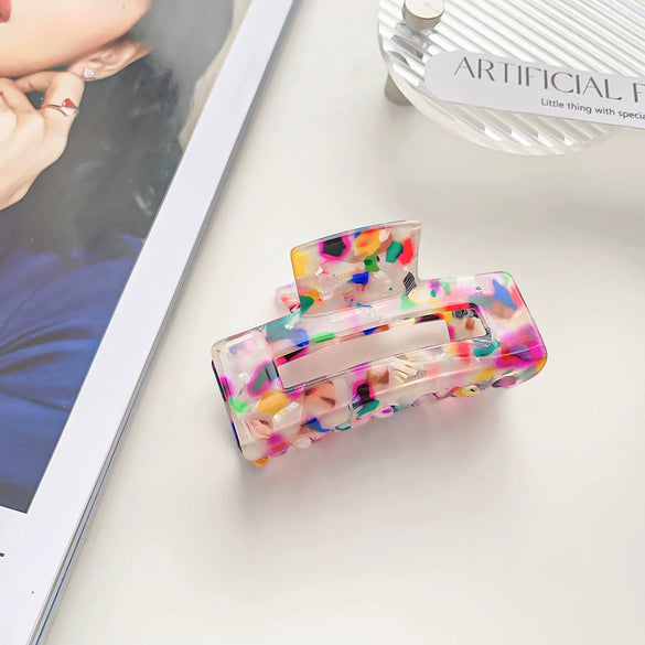Wholesale Women's Fashion Hair Grab Clip Pvc Handmade
