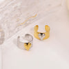 Wholesale Women's Fashion Heart Open Ring Stainless Steel With Gold And Silver Color Matching Electroplated