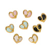 Wholesale Women's Fashion Heart Shaped Drop Oil Earrings In Stainless Steel With 18K Vacuum Plating In Furnace