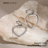Wholesale Women's Fashion Heartshaped Hollow Electroplated Stainless Steel Earrings