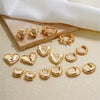Wholesale Women's Fashion Highgrade Stainless Steel Geometric Hollow Electroplated Earrings