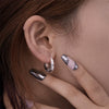 Wholesale Women's Fashion Highgrade Stainless Steel Geometric Hollow Electroplated Earrings