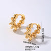 Wholesale Women's Fashion Highgrade Stainless Steel Geometric Hollow Electroplated Earrings