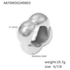 Wholesale Women's Fashion Hollow Flower Smooth Geometric Ring In Stainless Steel With 18K Real Gold Electroplating