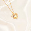 Wholesale Women's Fashion Hollow Heart Pendant Necklace Copper Electroplated Jewelry