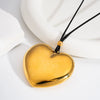 Wholesale Women's Fashion Hollow Love Peach Heart Pendant Necklace In Stainless Steel With Pvd Furnace Vacuum Real Gold Plating