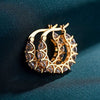 Wholesale Women's Fashion Ins Style French Zircon Earrings Copper Ushaped Geometric