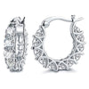 Wholesale Women's Fashion Ins Style French Zircon Earrings Copper Ushaped Geometric
