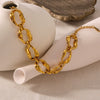 Wholesale Women's Fashion Ins Style Joker High Sense Stainless Steel 18K Gold Plated Irregular Geometric Bracelet With Vacuum Plating