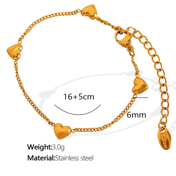 Wholesale Women's Fashion Jewelry Set With Heart Shape Pendant 316L Stainless Steel Love And Water Drops Pattern Electroplating Treatment