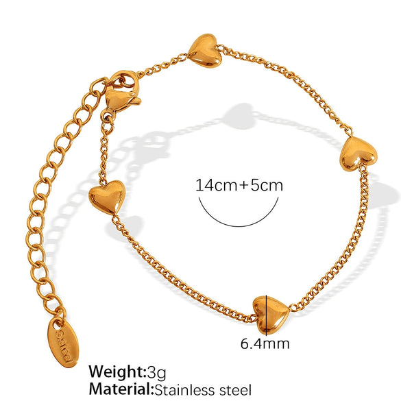Wholesale Women's Fashion Jewelry Set With Heart Shape Pendant 316L Stainless Steel Love And Water Drops Pattern Electroplating Treatment