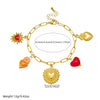 Wholesale Women's Fashion Jewelry Set With Heart Water Drop Bell Pattern Cross Chain Stainless Steel Electroplated Pendant