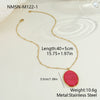 Wholesale Women's Fashion Jewelry Stainless Steel Geometric Leopard Print Electroplated Pendant Necklace And Earrings