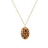 Wholesale Women's Fashion Jewelry Stainless Steel Geometric Leopard Print Electroplated Pendant Necklace And Earrings
