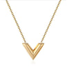 Wholesale Women's Fashion Jewelry V Necklace With Cross Chain Titanium Steel Pendant Electroplated Letters Numbers Text Design