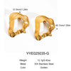 Wholesale Women's Fashion Light Luxury Exaggerated Irregular Stainless Steel Earrings With Pvd Furnace Vacuum Real Gold Plating