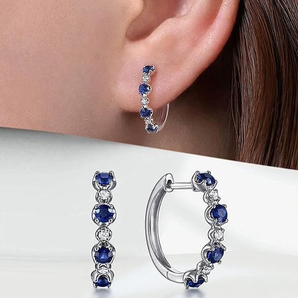 Wholesale Women's Fashion Light Luxury Geometric Copper Zircon Earrings