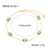 Wholesale Women's Fashion Light Luxury Geometric Stainless Steel And 18K Electroplated Bracelet