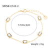 Wholesale Women's Fashion Light Luxury Geometric Stainless Steel And 18K Electroplated Bracelet
