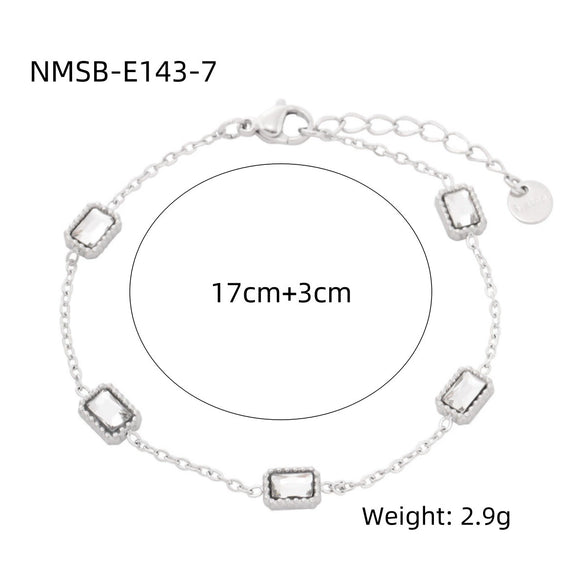 Wholesale Women's Fashion Light Luxury Geometric Stainless Steel And 18K Electroplated Bracelet