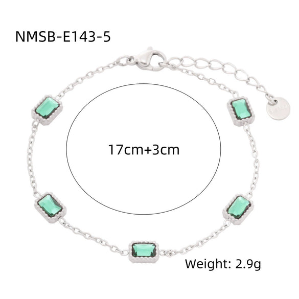 Wholesale Women's Fashion Light Luxury Geometric Stainless Steel And 18K Electroplated Bracelet