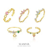 Wholesale Women's Fashion Light Luxury S925 Sterling Silver Flower And Star Shaped Ring With Zirconia And Heart Pattern Jewelry