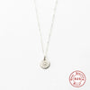 Wholesale Women's Fashion Light Luxury S925 Sterling Silver Necklace With Round Fireworks Totem Pendant And O Chain Geometric Design