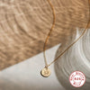 Wholesale Women's Fashion Light Luxury S925 Sterling Silver Necklace With Round Fireworks Totem Pendant And O Chain Geometric Design