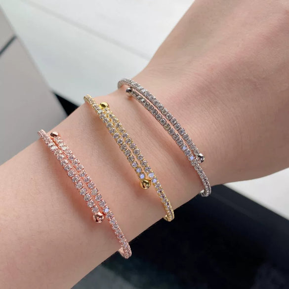 Wholesale Women's Fashion Light Luxury 925 Silver Bracelet With Geometric Pattern And Electroplating Process
