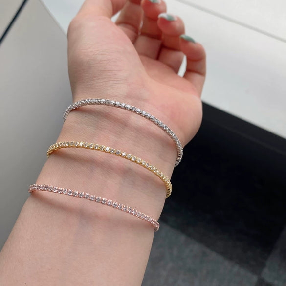 Wholesale Women's Fashion Light Luxury 925 Silver Bracelet With Geometric Pattern And Electroplating Process