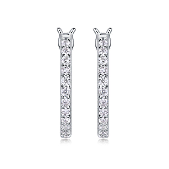 Wholesale Women's Fashion Light Luxury 925 Silver Geometric Moissanite Earrings Set With Diamonds